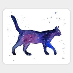 Galaxy Cat Silhouette Magnet